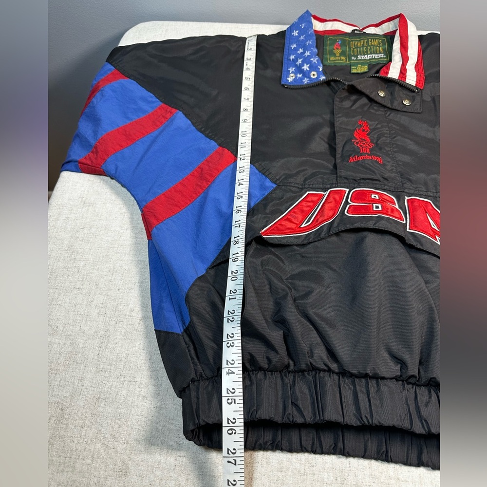 Starter Atlanta 1996 Olympic Games USA 1/2 Zip Windbreaker Jacket Size M - Picture 11 of 15